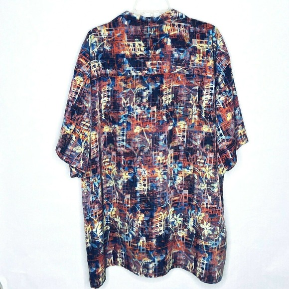 Asian Design BOFF Mens 2XL Short Sleeve Graphic Colorful Button Front Shirt - Picture 7 of 7